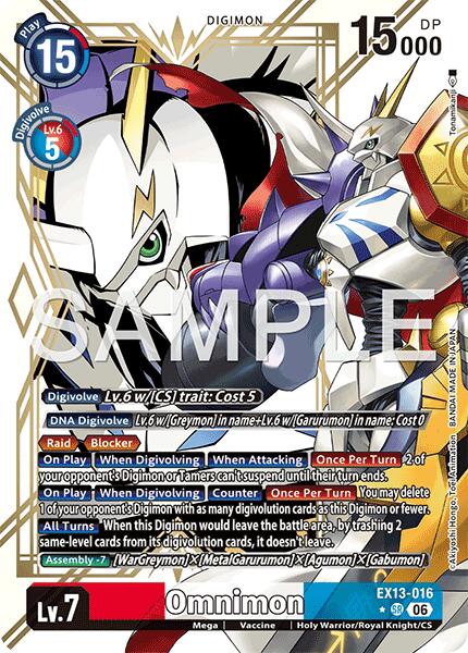 Omnimon [EX13-016] (Alternate Art) [Chivalrous XIII] | Anubis Games and Hobby