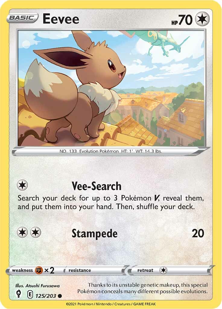 Eevee (125/203) [Sword & Shield: Evolving Skies] | Anubis Games and Hobby