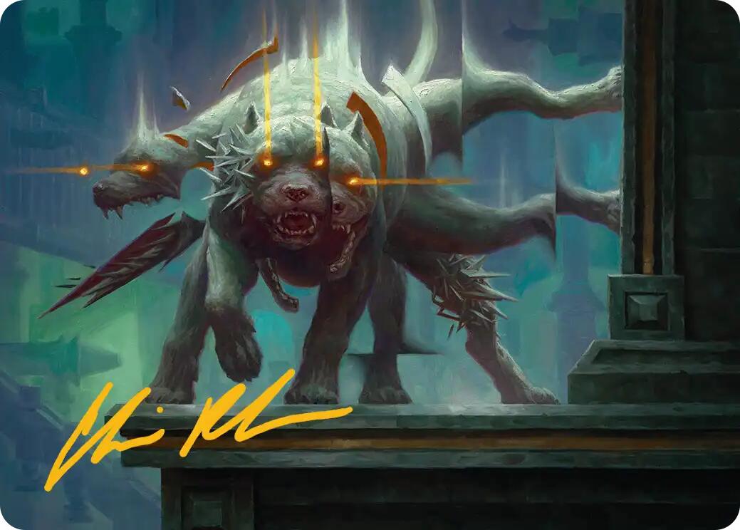 Flickering Hound Art Card (2/54) (Gold-Stamped Signature) [Reality Fracture Art Series] | Anubis Games and Hobby