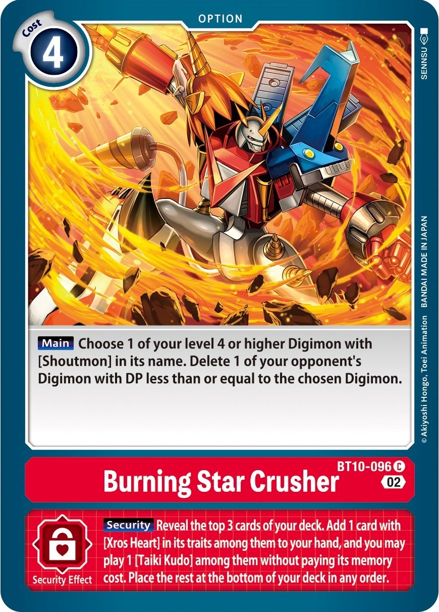 Burning Star Crusher [BT10-096] [Xros Encounter] | Anubis Games and Hobby