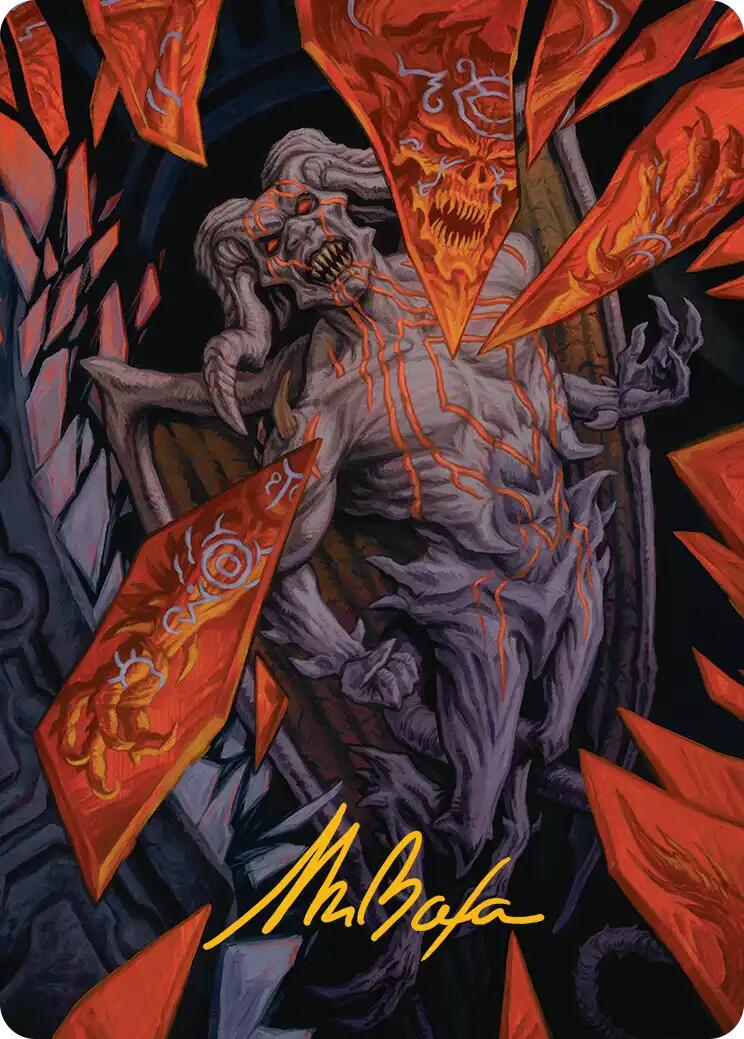 Curse-Marred Demon Art Card (Gold-Stamped Signature) [Reality Fracture Art Series] | Anubis Games and Hobby