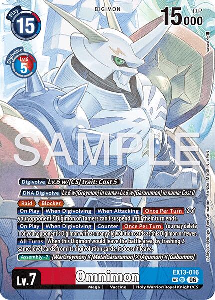 Omnimon [EX13-016] (SP) [Chivalrous XIII] | Anubis Games and Hobby