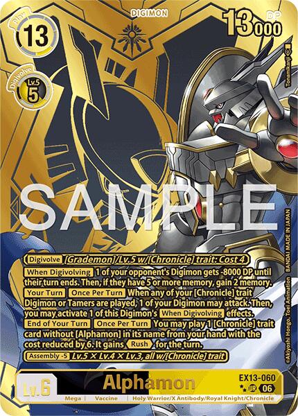 Alphamon [EX13-060] (Rare Pull) [Chivalrous XIII] | Anubis Games and Hobby