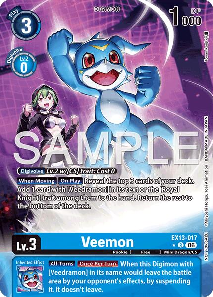 Veemon [EX13-017] (Extended Art) [Chivalrous XIII] | Anubis Games and Hobby