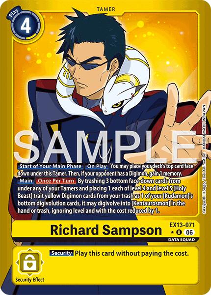Richard Sampson [EX13-071] (Limited Foil) [Chivalrous XIII] | Anubis Games and Hobby