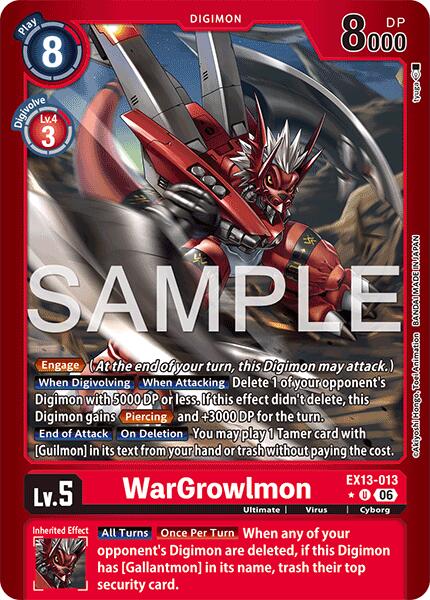 WarGrowlmon [EX13-013] (Limited Foil) [Chivalrous XIII] | Anubis Games and Hobby