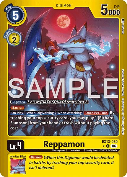 Reppamon [EX13-030] (Limited Foil) [Chivalrous XIII] | Anubis Games and Hobby