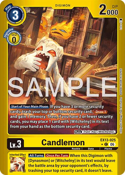 Candlemon [EX13-025] (Limited Foil) [Chivalrous XIII] | Anubis Games and Hobby