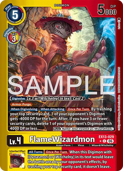 FlameWizardmon [EX13-029] (Limited Foil) [Chivalrous XIII] | Anubis Games and Hobby