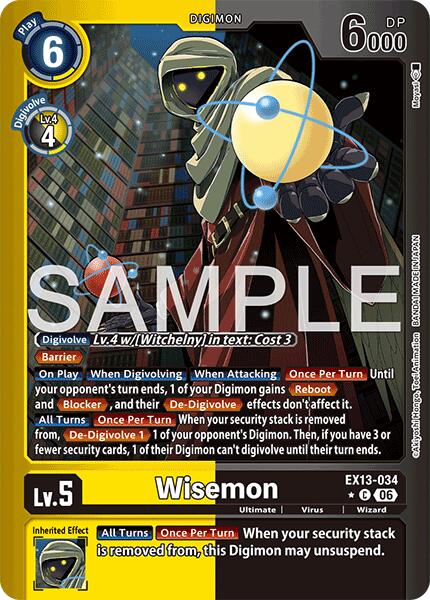 Wisemon [EX13-034] (Limited Foil) [Chivalrous XIII] | Anubis Games and Hobby
