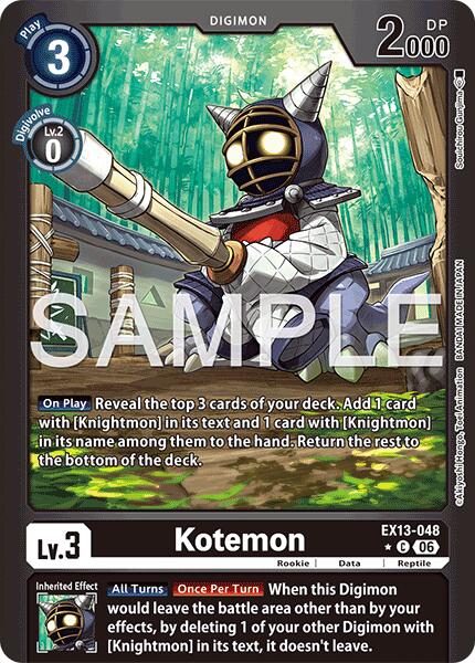 Kotemon [EX13-048] (Limited Foil) [Chivalrous XIII] | Anubis Games and Hobby