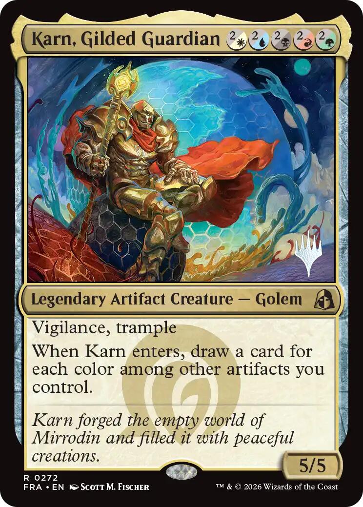 Karn, Gilded Guardian [Reality Fracture Promos] | Anubis Games and Hobby