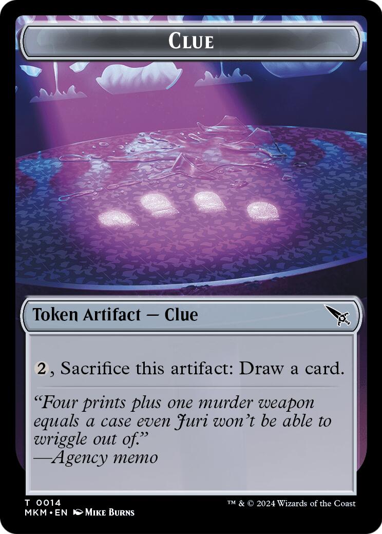 Treasure // Clue Token Double-Sided Token [Secrets of Strixhaven Tokens] | Anubis Games and Hobby
