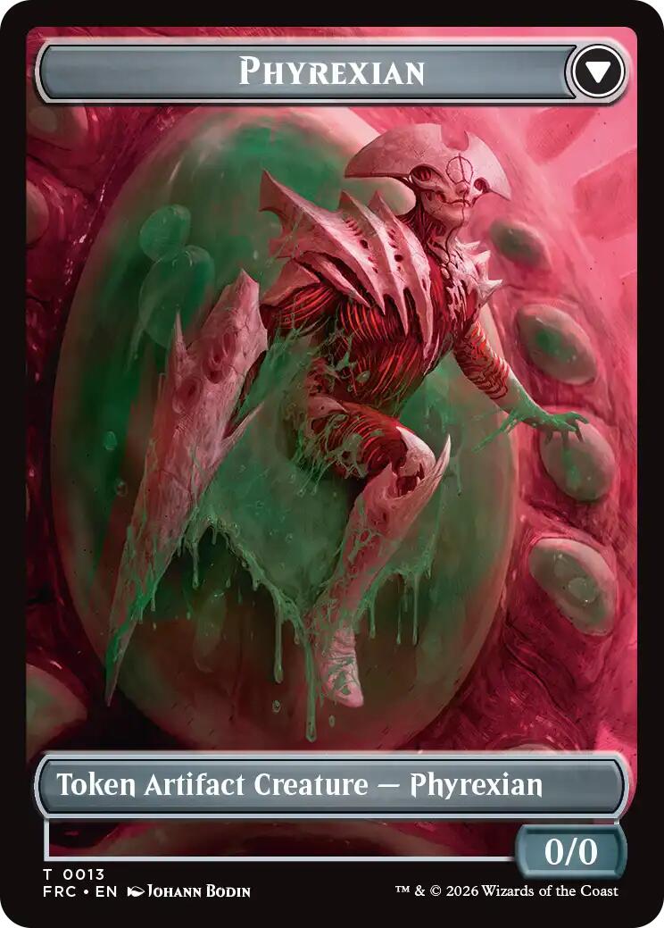 Phyrexian // Incubator Double-Sided Token [Reality Fracture Commander Tokens] | Anubis Games and Hobby