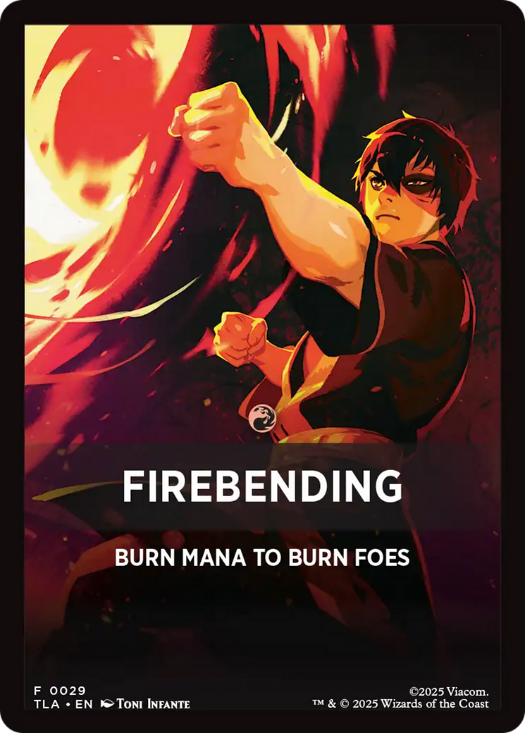 Firebending Theme Card (0029) [Avatar: The Last Airbender Tokens] | Anubis Games and Hobby