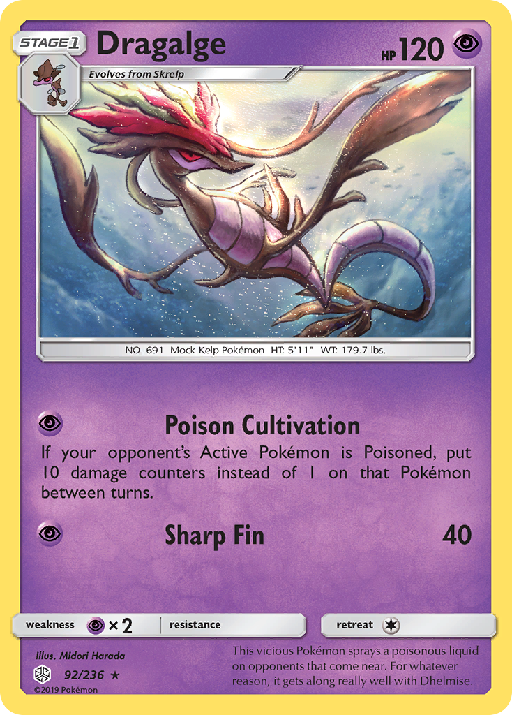 Dragalge (92/236) [Sun & Moon: Cosmic Eclipse] | Anubis Games and Hobby