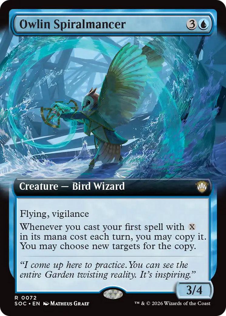Owlin Spiralmancer (Extended Art) [Secrets of Strixhaven Commander] | Anubis Games and Hobby