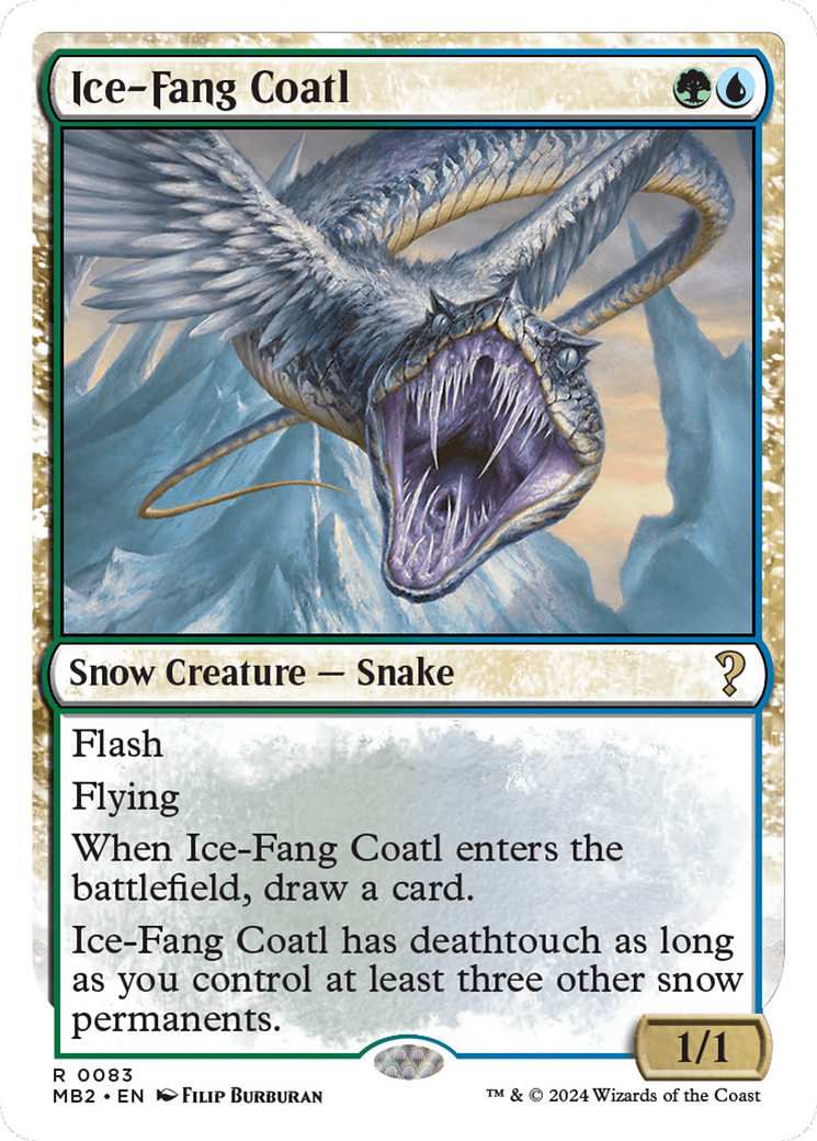 Ice-Fang Coatl (White Border) [Mystery Booster 2] | Anubis Games and Hobby
