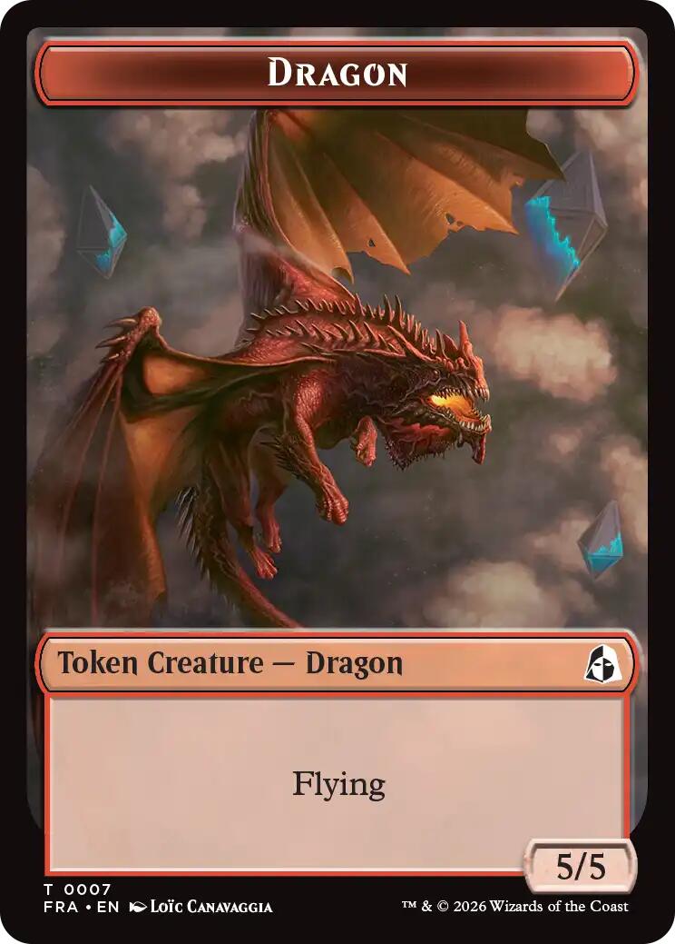 Dragon // Treasure Double-Sided Token [Reality Fracture Tokens] | Anubis Games and Hobby