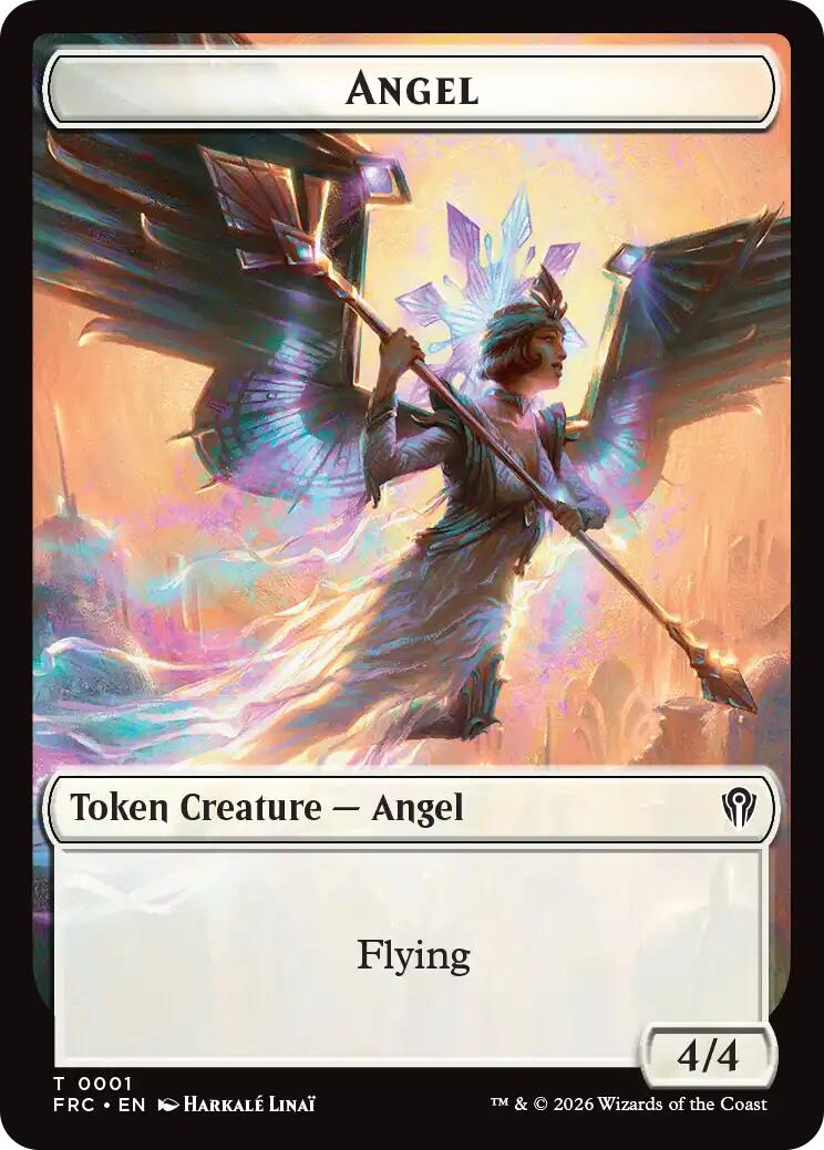 Angel // Myr Double-Sided Token [Reality Fracture Commander Tokens] | Anubis Games and Hobby