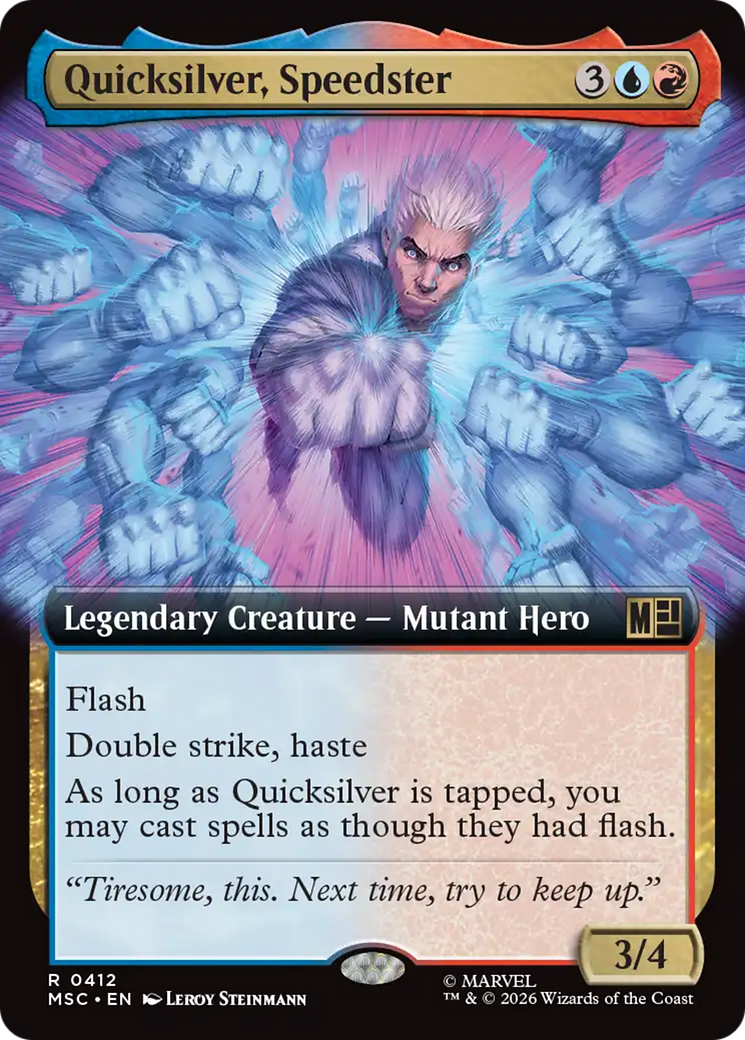 Quicksilver, Speedster (Extended Art) [Marvel Super Heroes Commander] | Anubis Games and Hobby