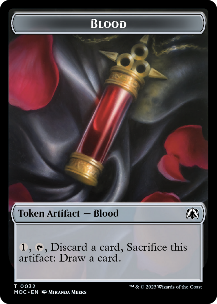 Blood // Shapeshifter Double-Sided Token [March of the Machine Commander Tokens] | Anubis Games and Hobby