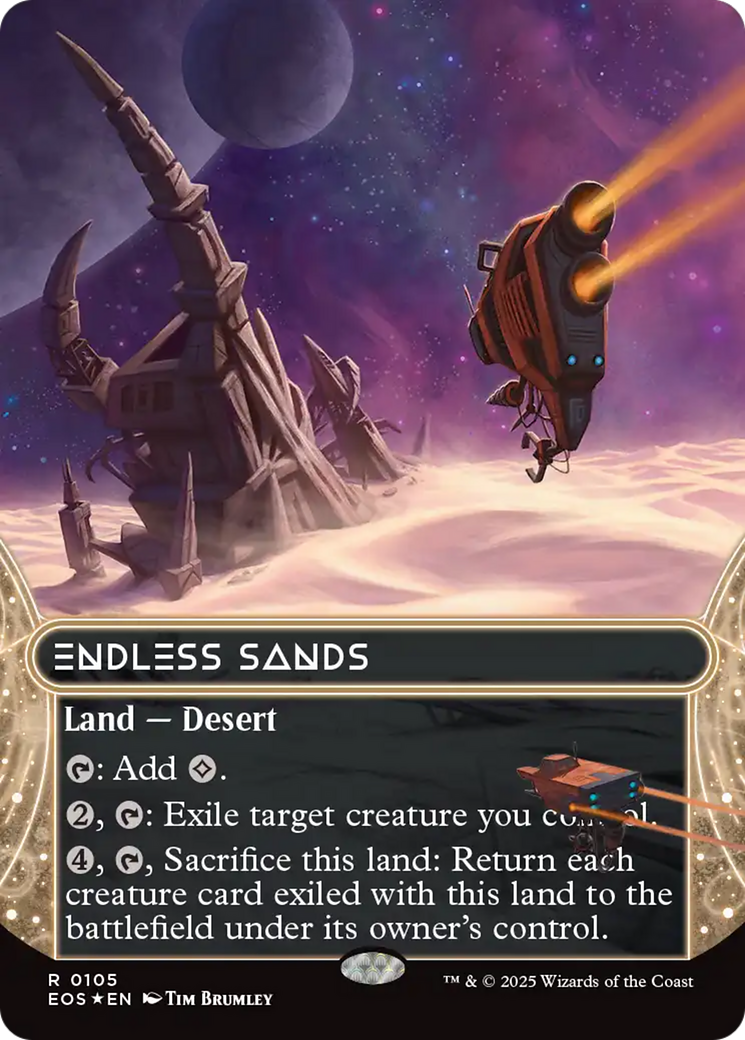 Endless Sands (0105) (Borderless) (Galaxy Foil) [Edge of Eternities: Stellar Sights] | Anubis Games and Hobby