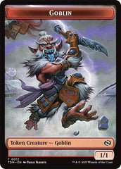 Dog // Goblin Double-Sided Token [Tarkir: Dragonstorm Commander Tokens] | Anubis Games and Hobby