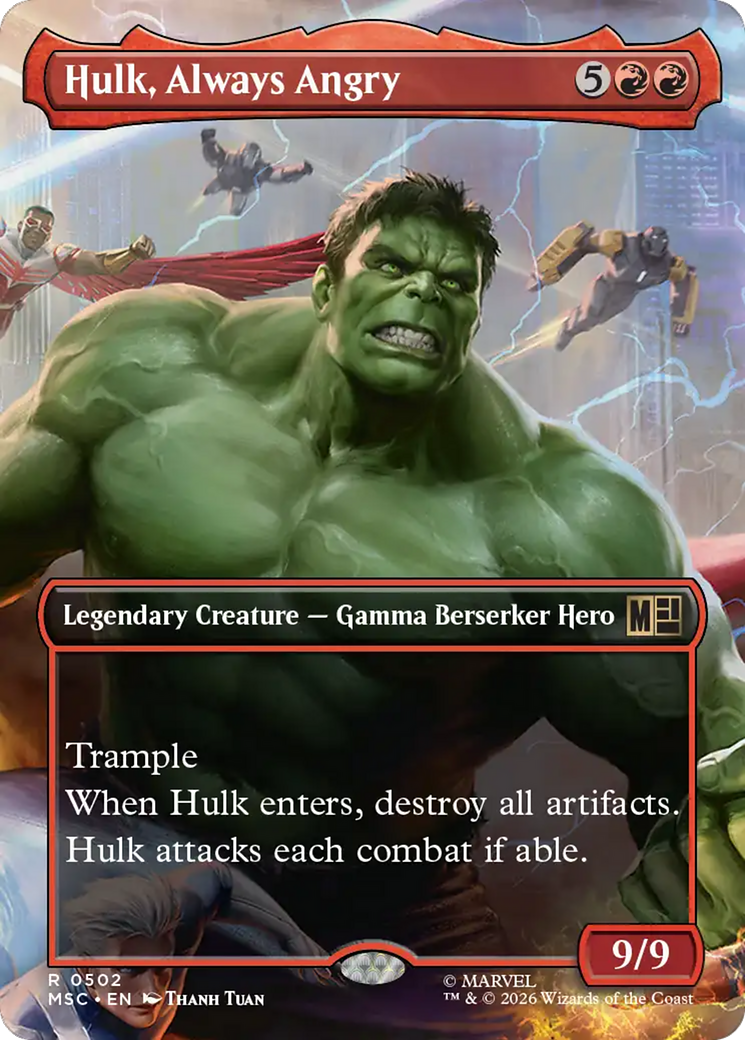Hulk, Always Angry (Borderless) [Marvel Super Heroes Commander] | Anubis Games and Hobby