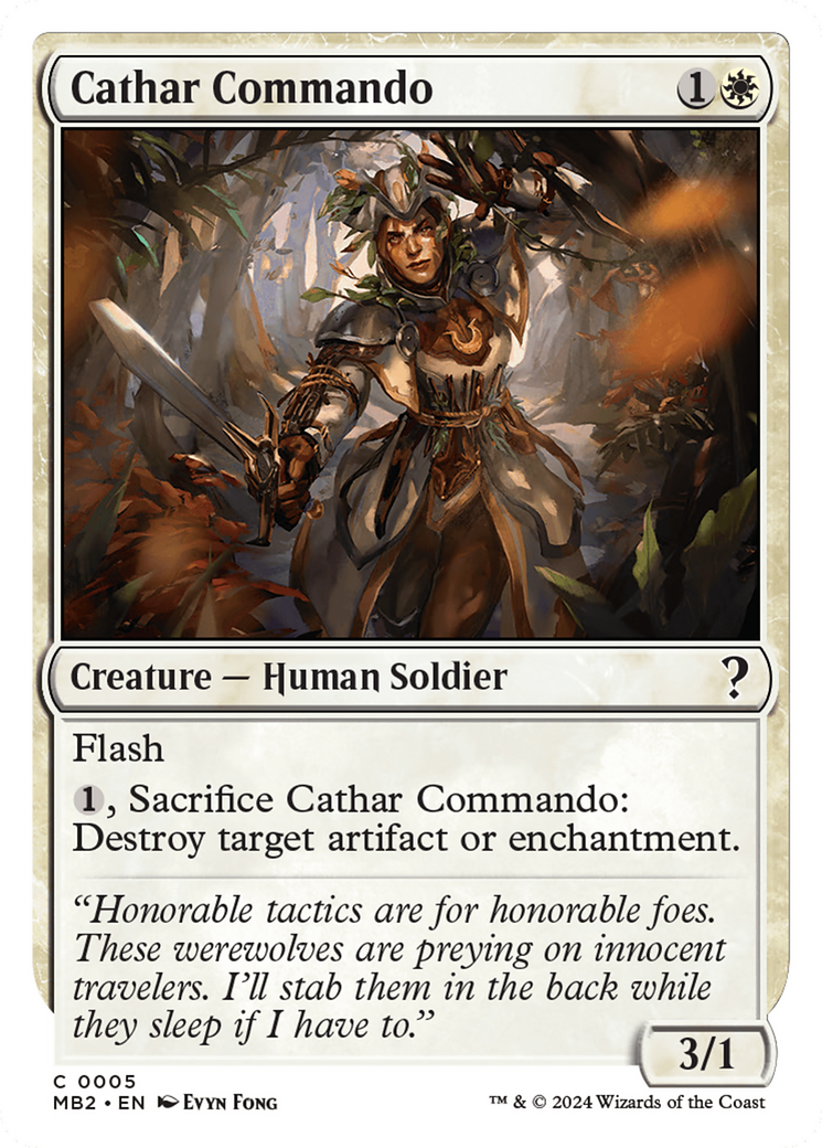 Cathar Commando (White Border) [Mystery Booster 2] | Anubis Games and Hobby