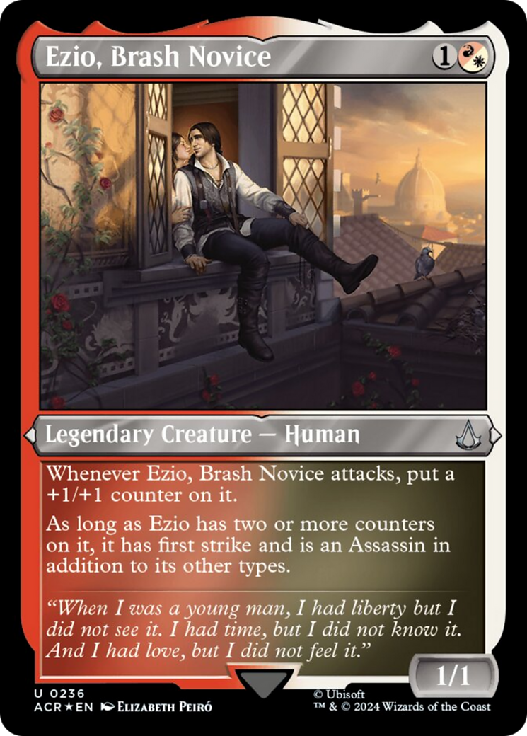 Ezio, Brash Novice (Foil Etched) [Assassin's Creed] | Anubis Games and Hobby