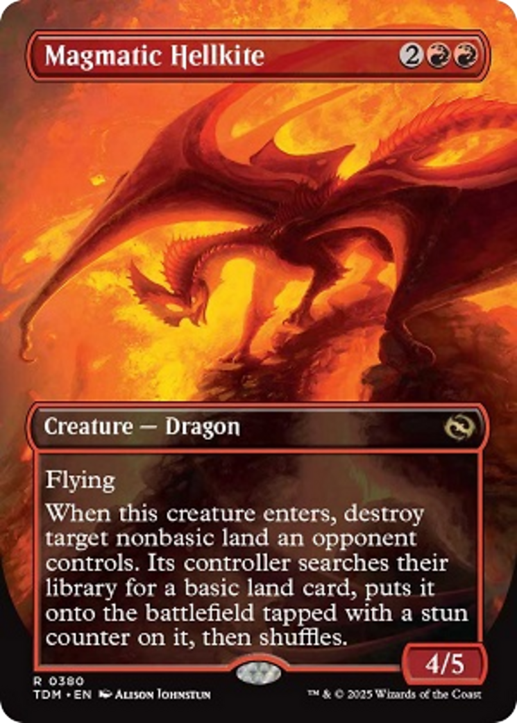 Magmatic Hellkite (Borderless) [Tarkir: Dragonstorm] | Anubis Games and Hobby