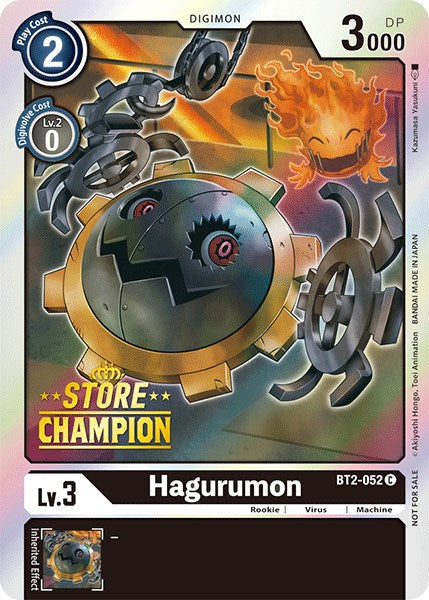 Hagurumon [BT2-052] (Store Champion) [Release Special Booster Promos] | Anubis Games and Hobby