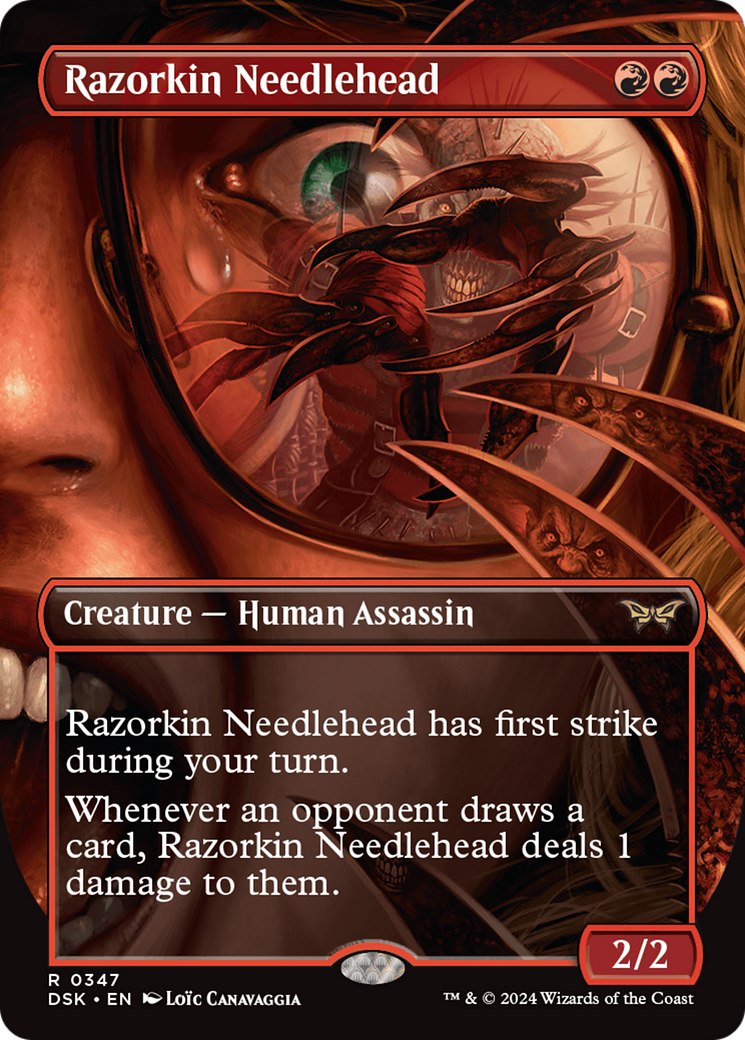 Razorkin Needlehead (Borderless) [Duskmourn: House of Horror] | Anubis Games and Hobby