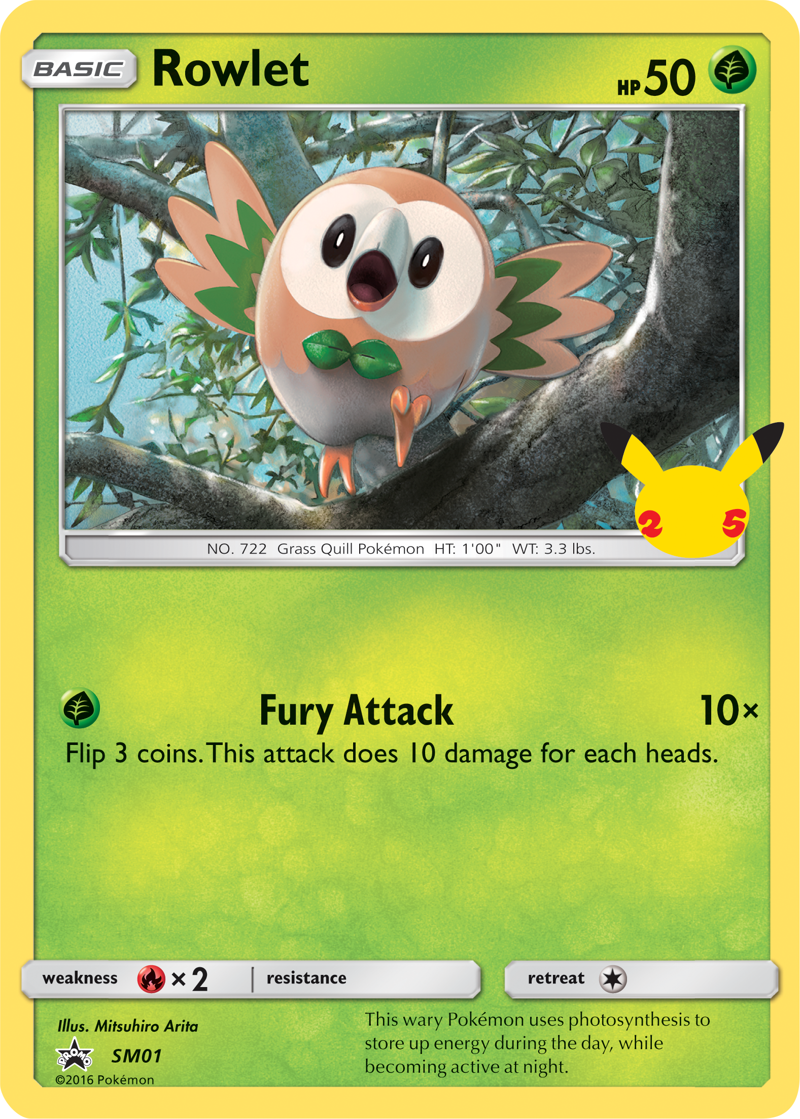 Rowlet (SM01) (Jumbo Card) [First Partner Pack] | Anubis Games and Hobby