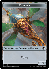 Thopter // Treasure Double-Sided Token [Outlaws of Thunder Junction Commander Tokens] | Anubis Games and Hobby