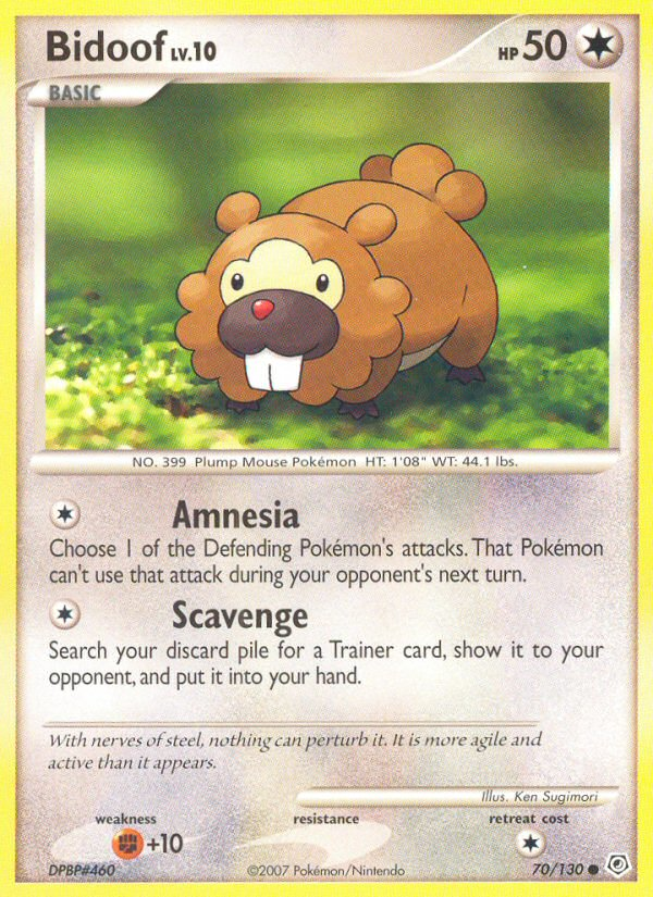 Bidoof (70/130) [Diamond & Pearl: Base Set] | Anubis Games and Hobby