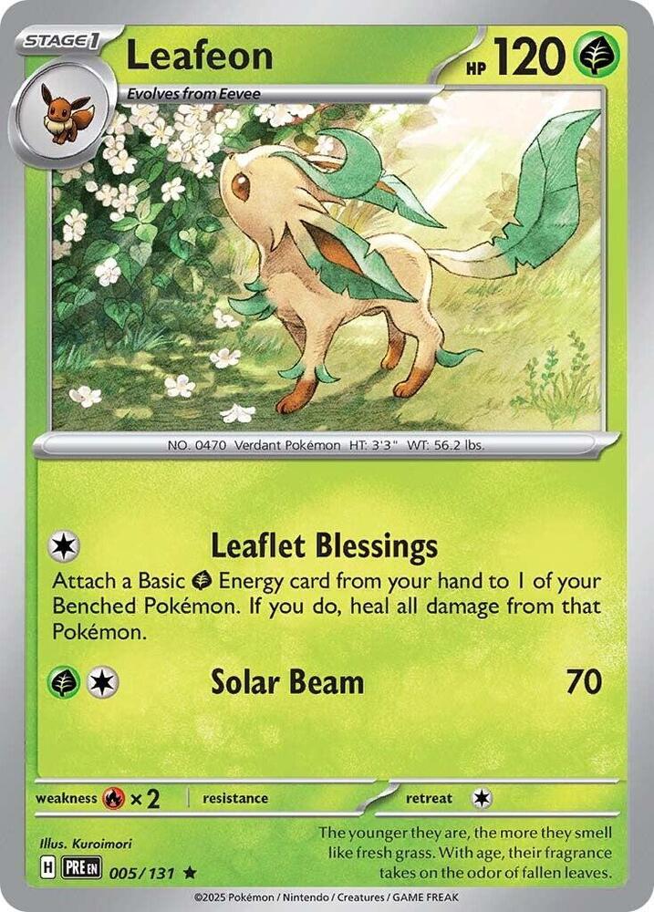 Leafeon (005/131) [Scarlet & Violet: Prismatic Evolutions] | Anubis Games and Hobby