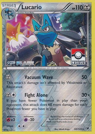 Lucario (63/124) (League Promo 2nd Place) [XY: Fates Collide] | Anubis Games and Hobby