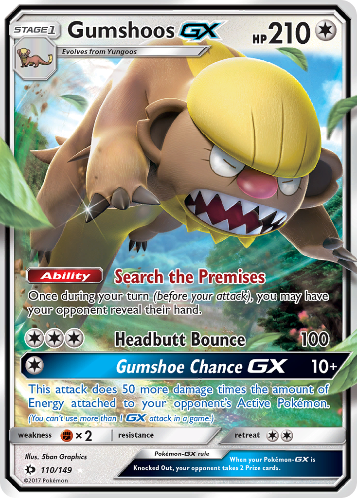 Gumshoos GX (110/149) [Sun & Moon: Base Set] | Anubis Games and Hobby