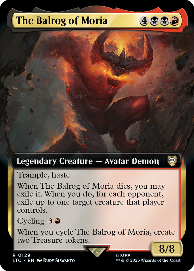 The Balrog of Moria (Extended Art) [The Lord of the Rings: Tales of Middle-Earth Commander] | Anubis Games and Hobby