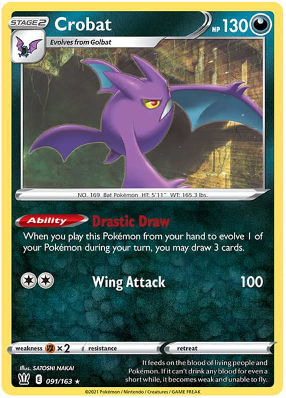 Crobat (091/163) [Sword & Shield: Battle Styles] | Anubis Games and Hobby