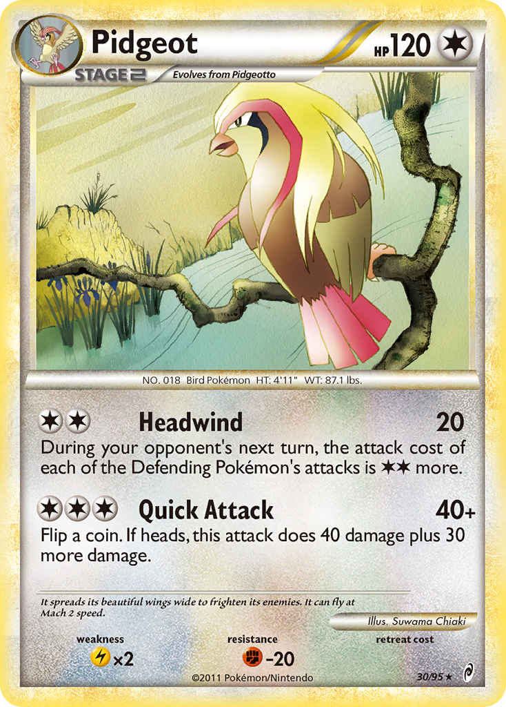 Pidgeot (30/95) [HeartGold & SoulSilver: Call of Legends] | Anubis Games and Hobby