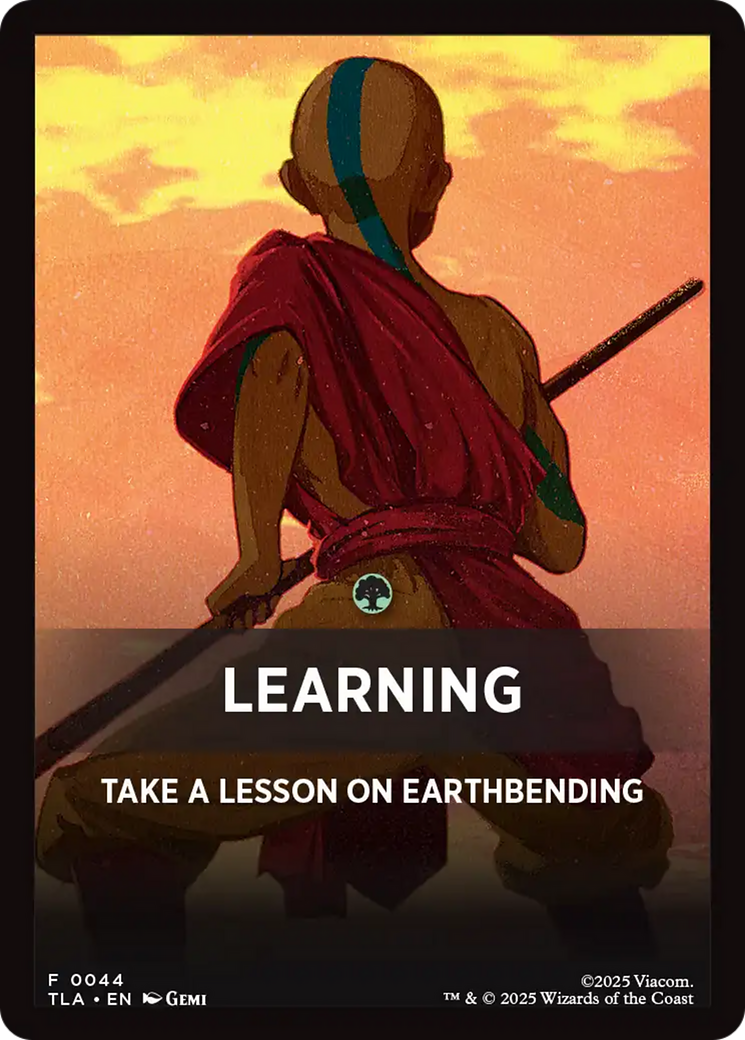 Learning Theme Card [Avatar: The Last Airbender Tokens] | Anubis Games and Hobby