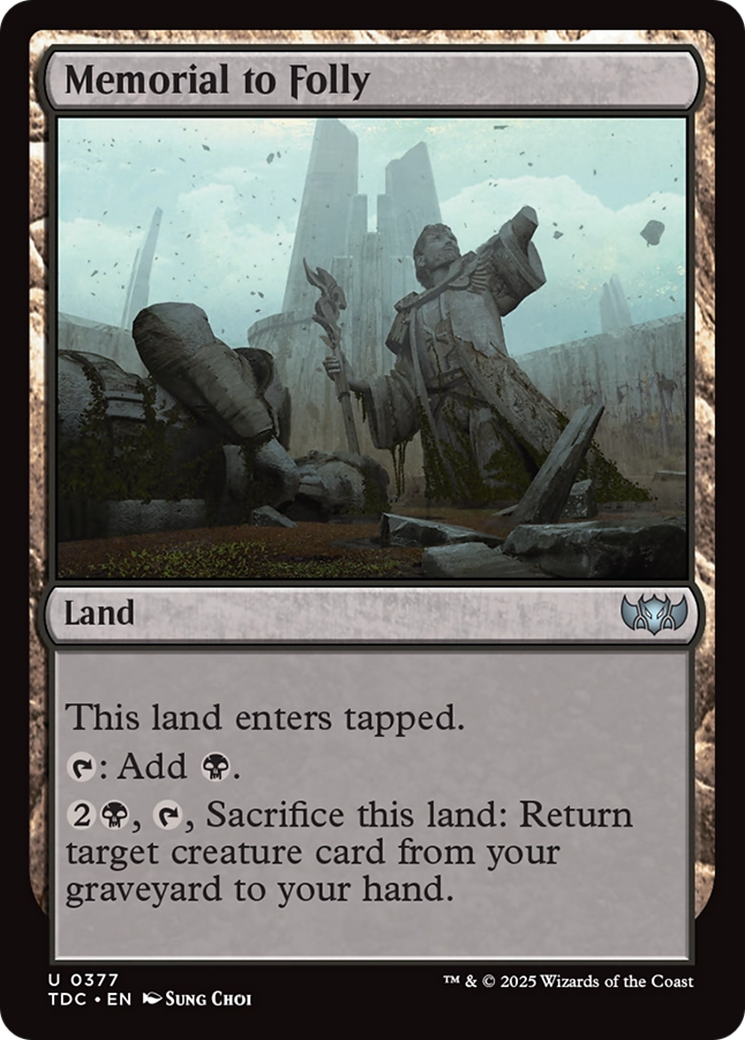 Memorial to Folly [Tarkir: Dragonstorm Commander] | Anubis Games and Hobby
