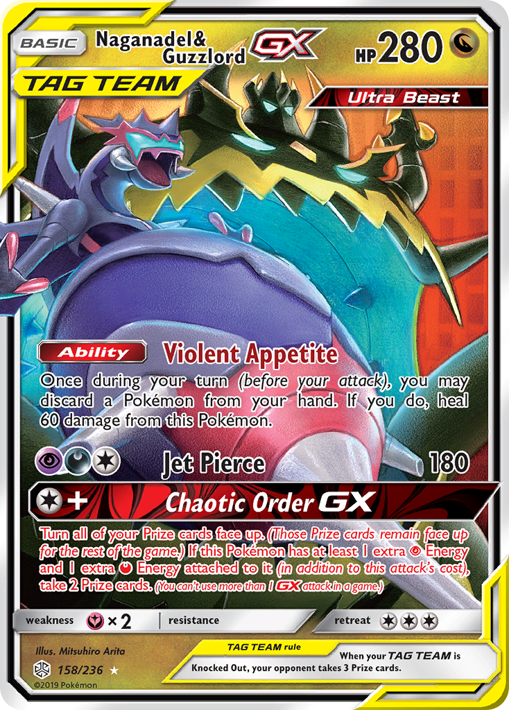Naganadel & Guzzlord GX (158/236) [Sun & Moon: Cosmic Eclipse] | Anubis Games and Hobby