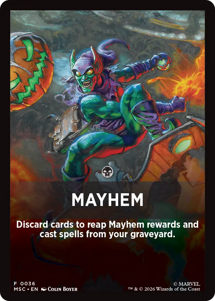 Mayhem Theme Card [Marvel Super Heroes Commander] | Anubis Games and Hobby