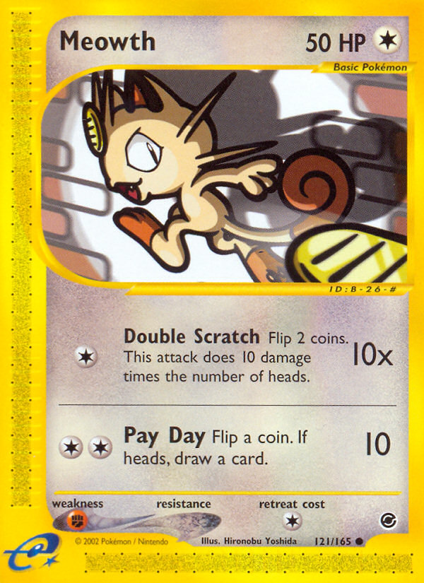 Meowth (121/165) [Expedition: Base Set] | Anubis Games and Hobby