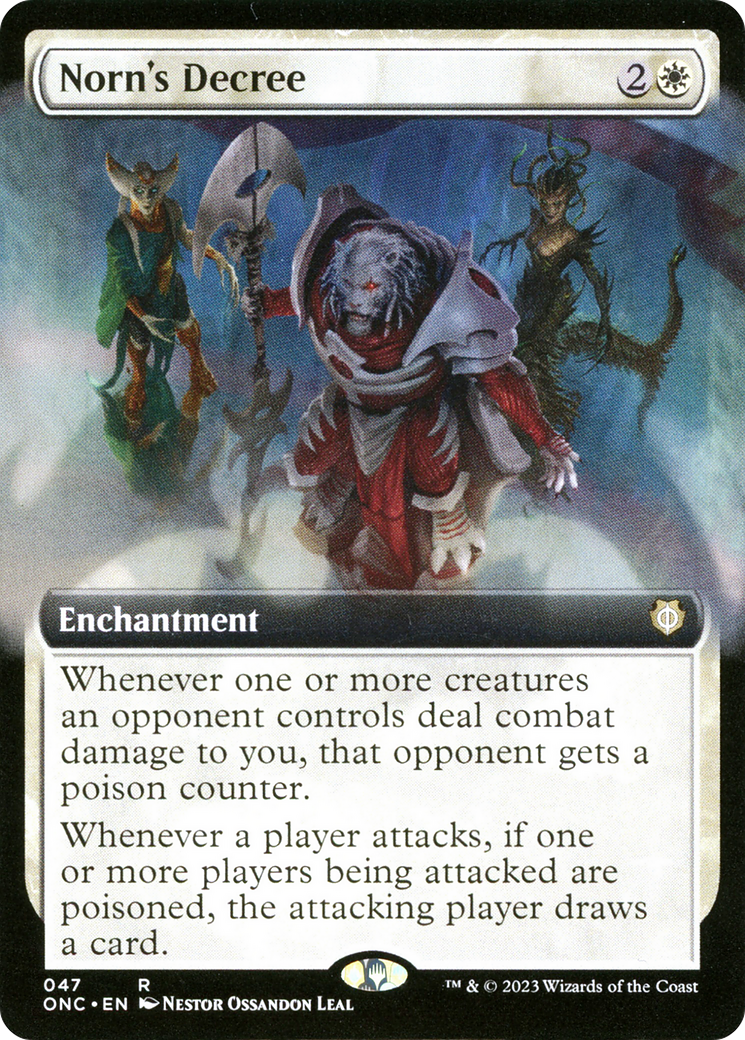 Norn's Decree (Extended Art) [Phyrexia: All Will Be One Commander] | Anubis Games and Hobby
