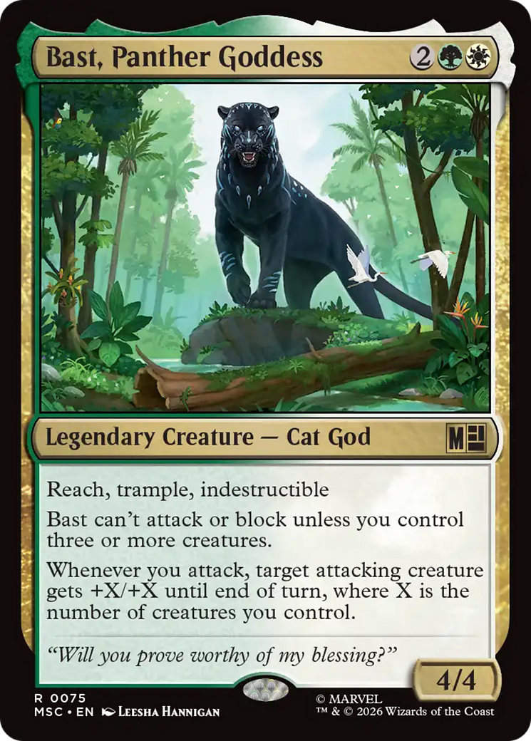 Bast, Panther Goddess (Surge Foil) [Marvel Super Heroes Commander] | Anubis Games and Hobby
